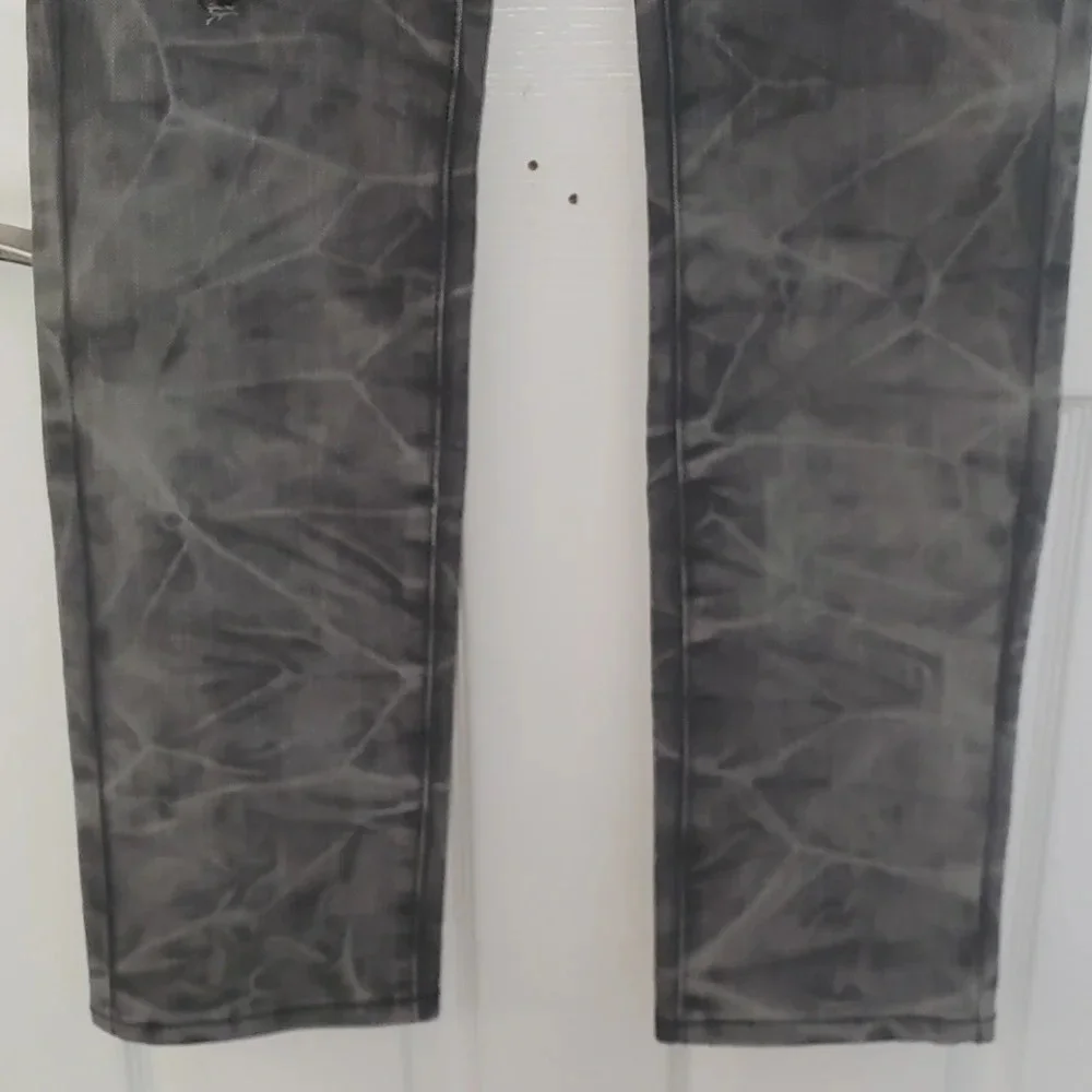 Do Denim Distressed Charcoal Grey Acid Wash Jeans - Picture 5 of 16